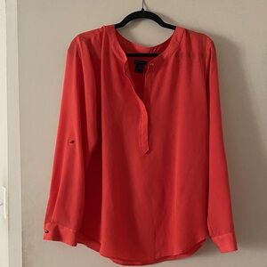 Ann Taylor Vibrant Coral Blouse